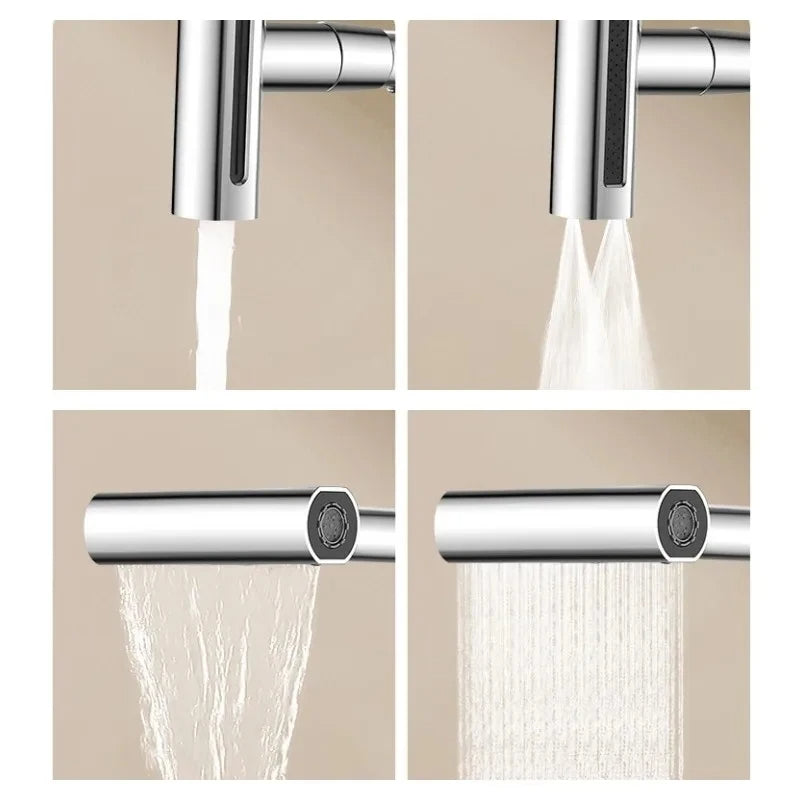 4 Modes Waterfall Kitchen Faucet Rotation Stream Sprayer Head Tap | Bowlift