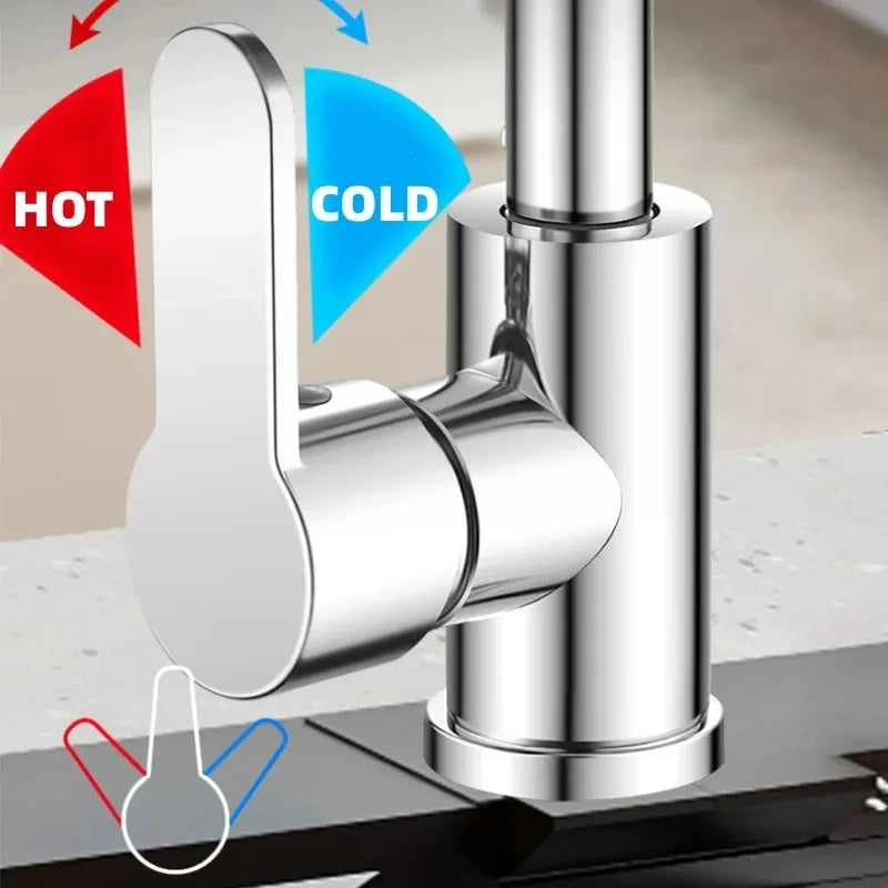 4 Modes Waterfall Kitchen Faucet Rotation Stream Sprayer Head Tap | Bowlift