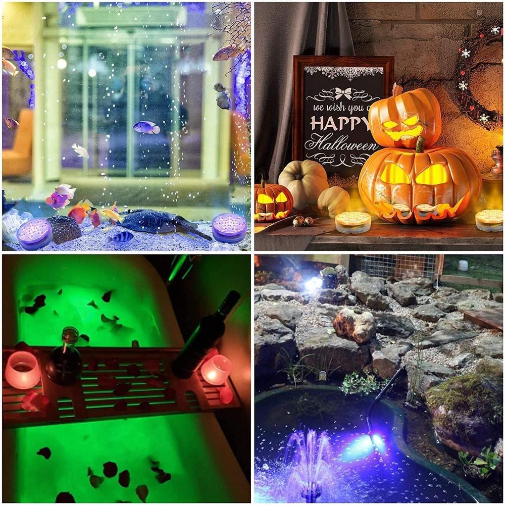 BowLift | 4-Pack: Decorative waterproof battery-operated LED lights - 16 changing colors
