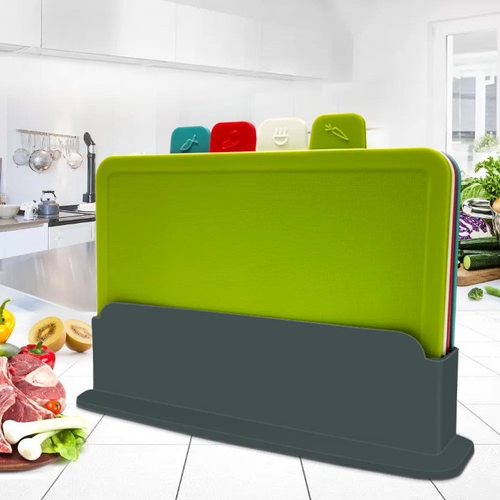 BowLift | 4-Piece Chopping Board Set with Holder - PrepTidy