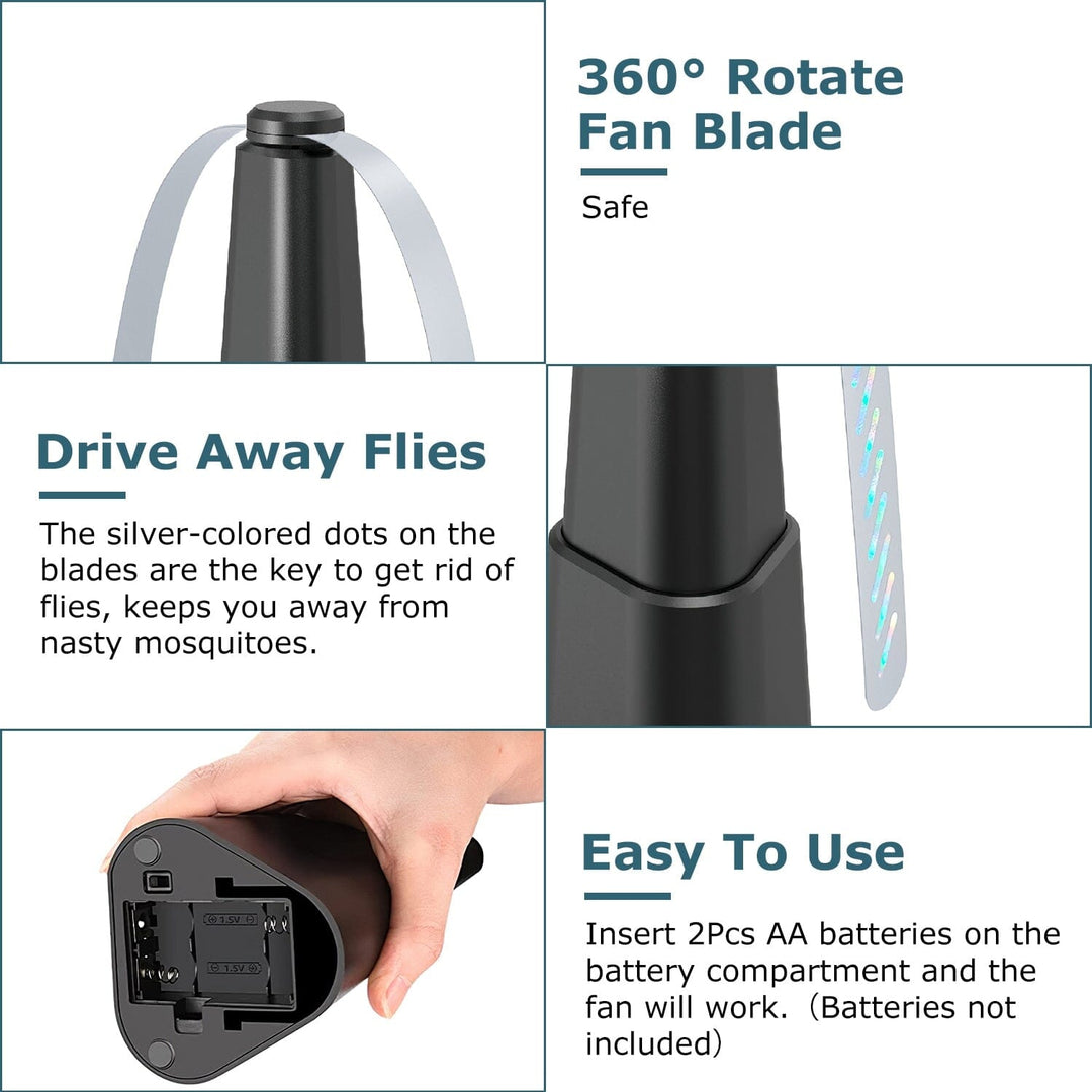 BowLift | 4-Piece: Fly Repellent Fan Table Battery Operated Insect Repellent