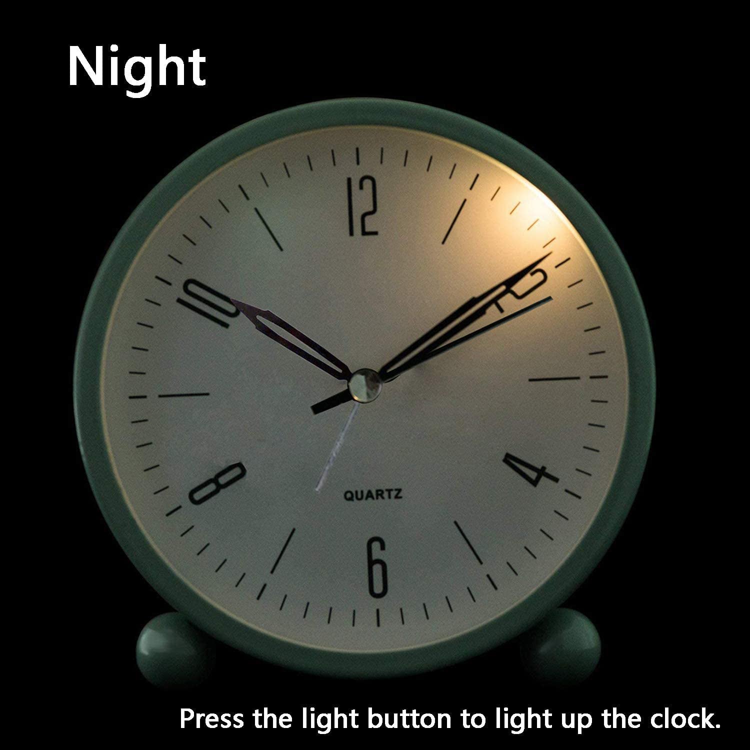 BowLift | 4" Super Silent Non Ticking Analog Clock with Night Light