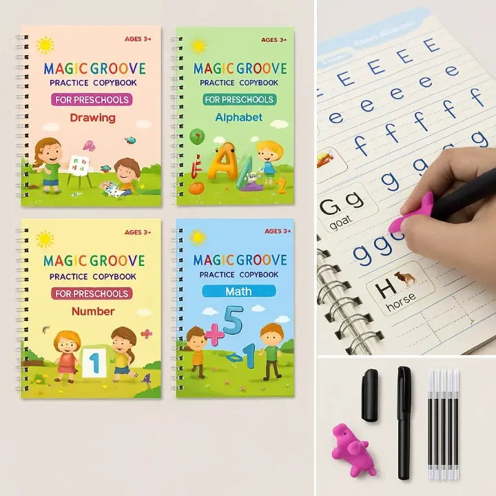 BowLift | 4-piece Reusable Learning Booklet Set for Children