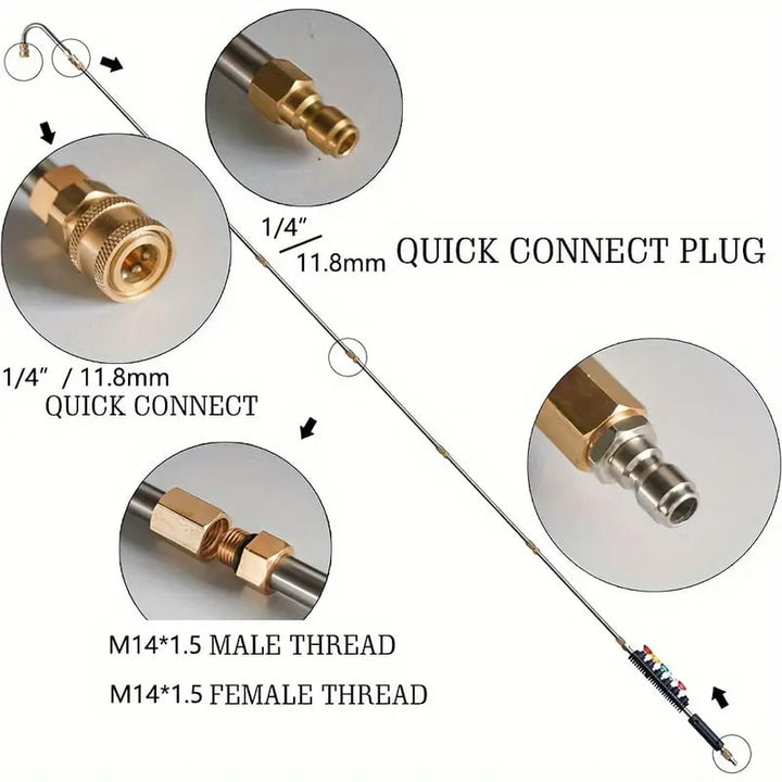 BowLift | 4000 PSI Telescoping Pressure Washer Wand Kit for Easy Gutter, Roof, and Wall Cleaning
