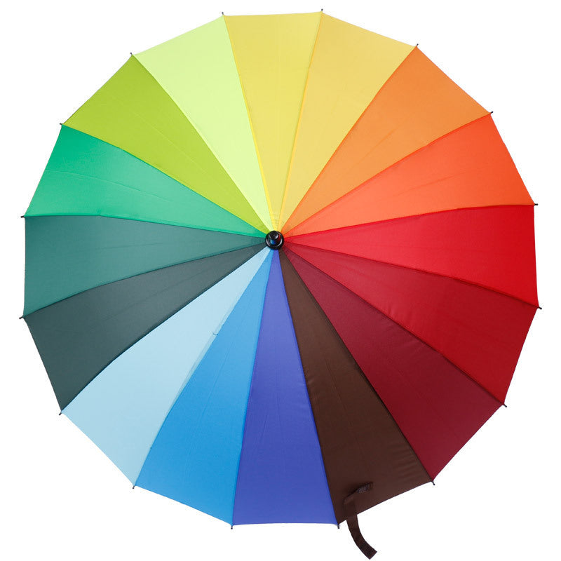 Women's Wind Resistant Automatic Umbrella with Ergonomic Handle Bowlift