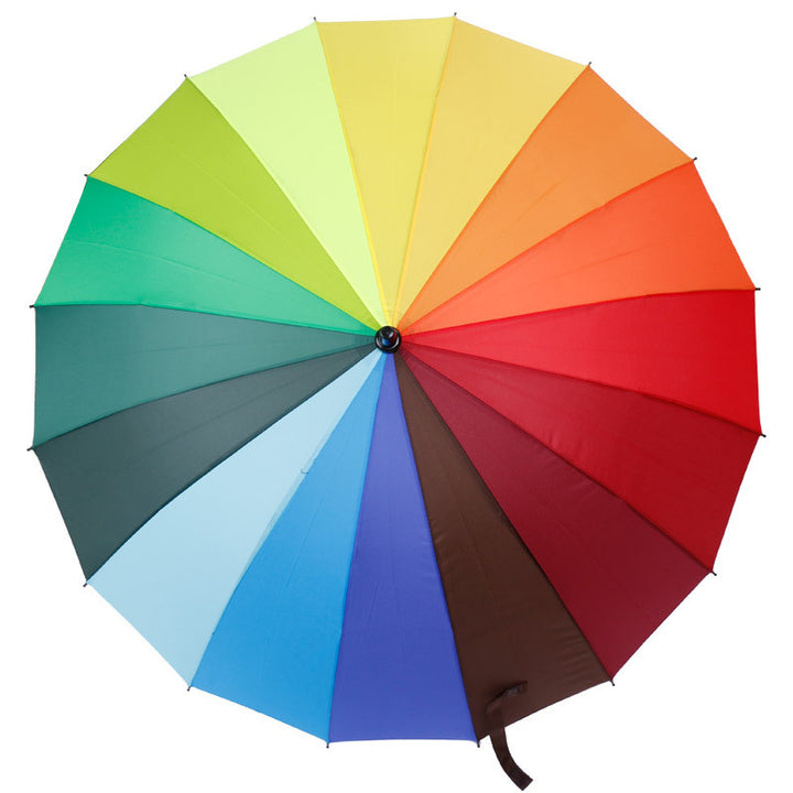 Women's Wind Resistant Automatic Umbrella with Ergonomic Handle Bowlift