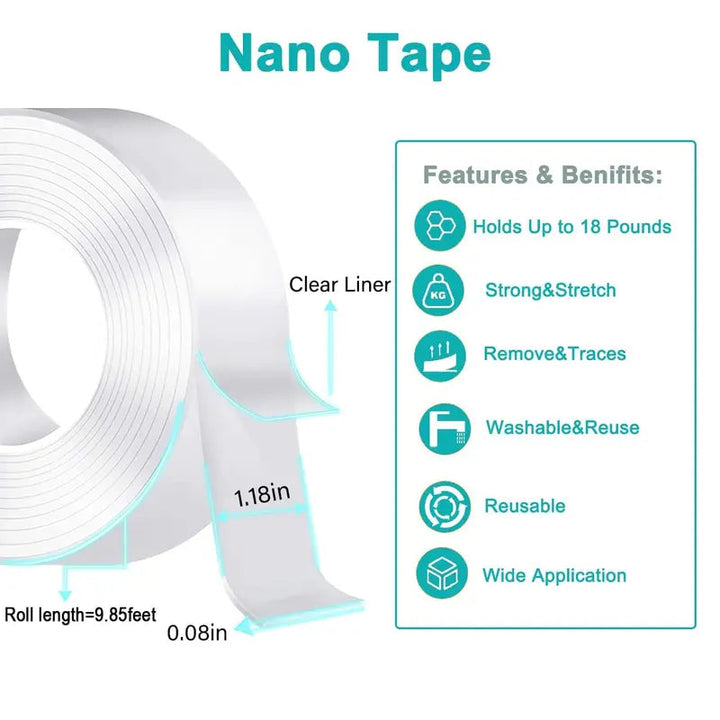 Nano double-sided adhesive tape for home & office | Bowlift