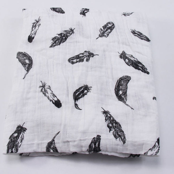 Cute Patterned Muslin Swaddle Blanket Bowlift