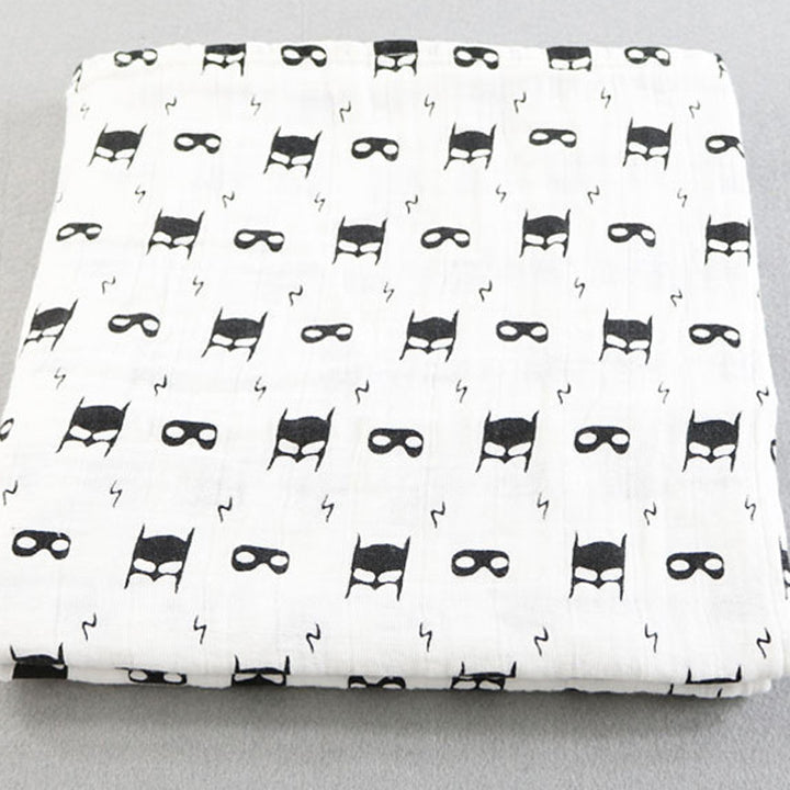 Cute Patterned Muslin Swaddle Blanket Bowlift