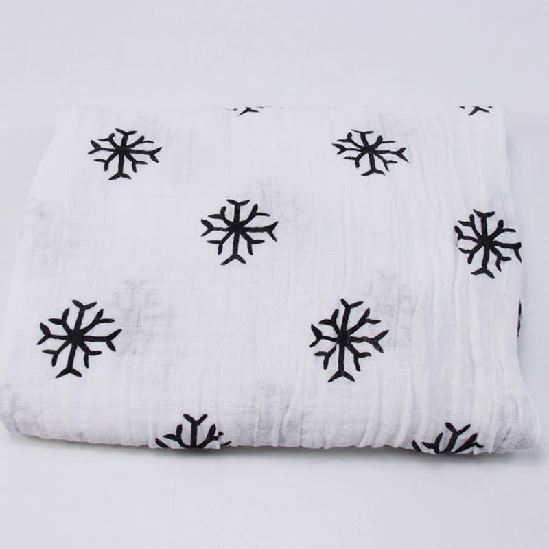Cute Patterned Muslin Swaddle Blanket Bowlift