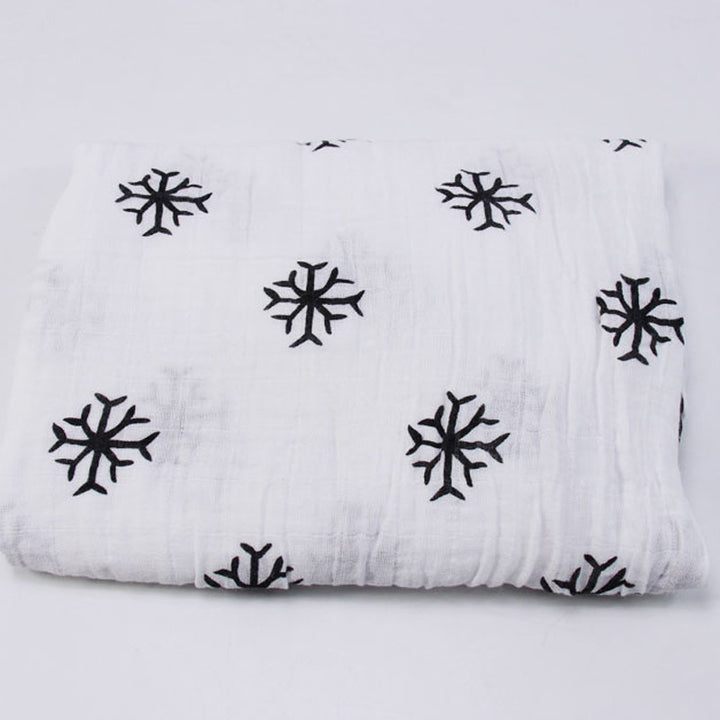 Cute Patterned Muslin Swaddle Blanket Bowlift