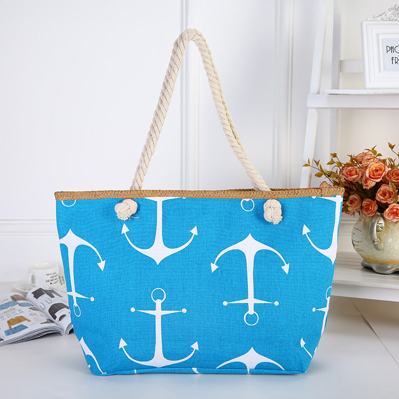 Large sailcloth bag with maritime anchor design Bowlift