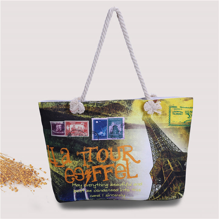 Beach bag in urban postcard design Bowlift