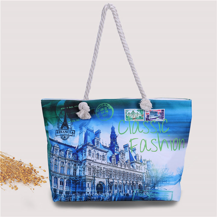 Large beach bag with London motif Bowlift