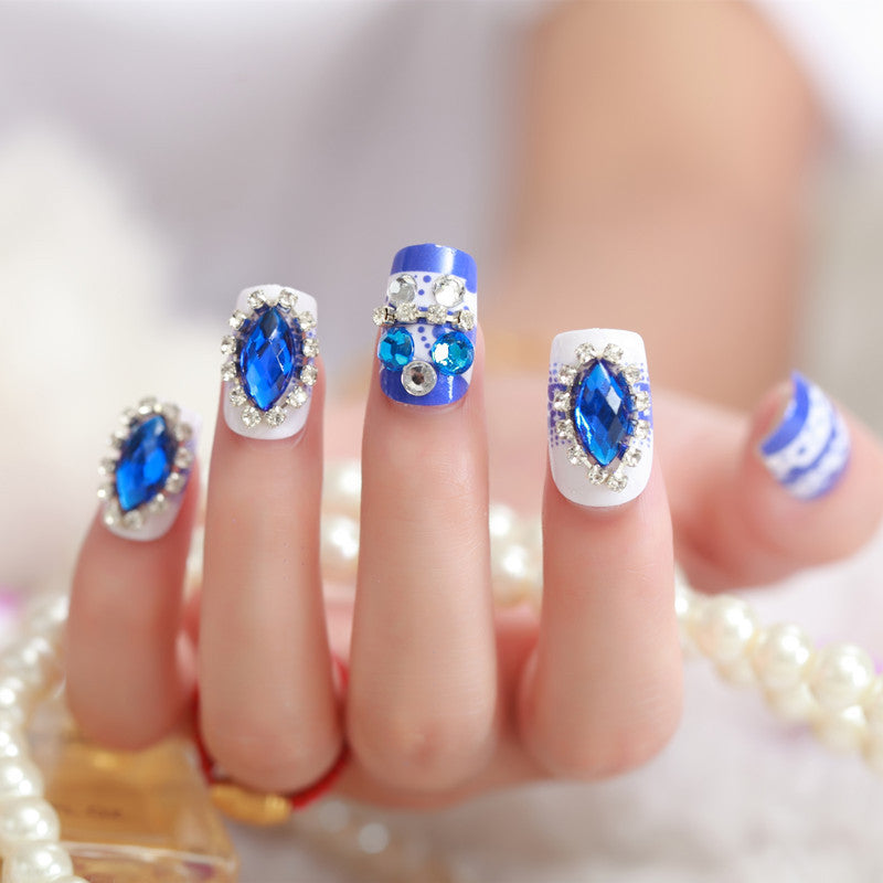 Glamorous Bejeweled Press-On Nail Set