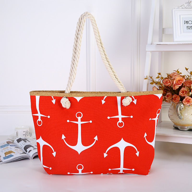 Large sailcloth bag with maritime anchor design Bowlift
