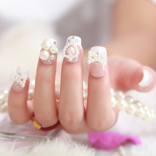 Elegant Decorative Press-On Nail Tips