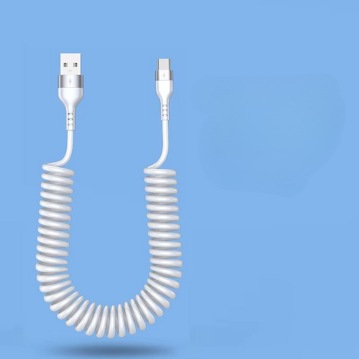 BowLift | Universal Spring Telescopic Fast Charging Cable USB-C & Lightning