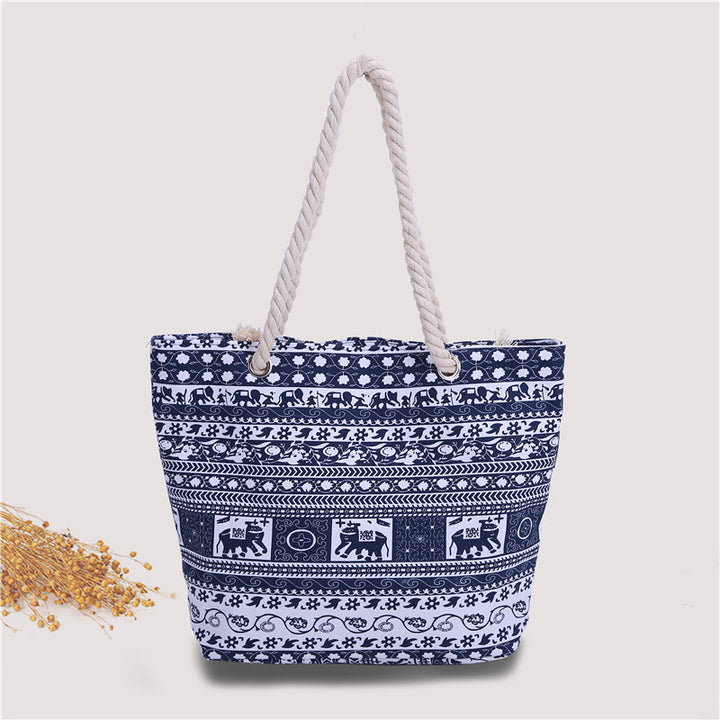 Spacious bag with maritime pattern Bowlift