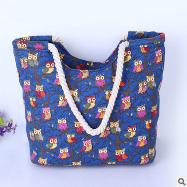 Shopping bag with stylish owl pattern Bowlift