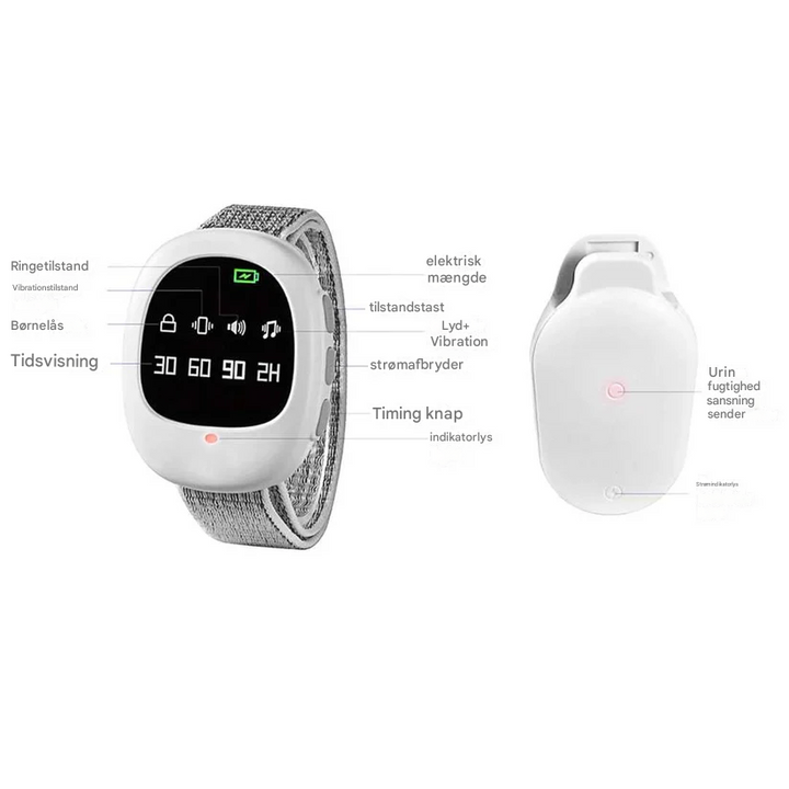 BowLift | Wireless Bedwetting Alarm with Vibration Signal & Timer Function - USB Rechargeable