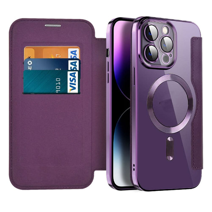 BowLift | Magnetic Leather Flip Case iPhone 11–14 Series