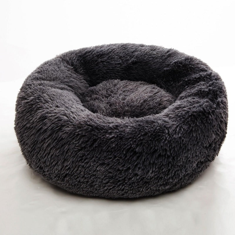 BowLift | Beef Plush Calming Donut Dog Bed for Small to Large Dogs