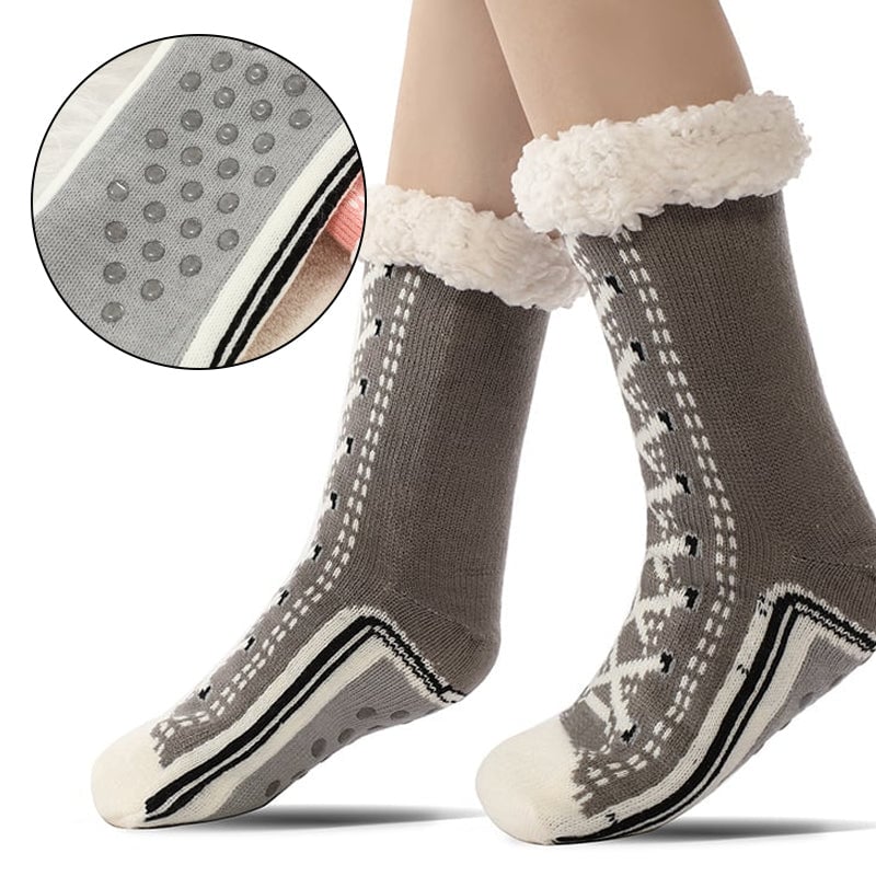 BowLift | Ultra-thick Cashmere Slippers Socks S
