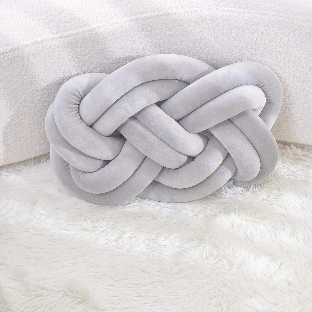 BowLift | Decorative Cushion | Knotted Geometric Design | Washable Polyester | 40×30 cm