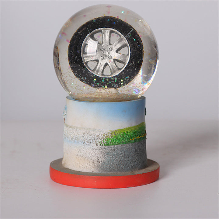 Decorative Snow Globe with Tire Design