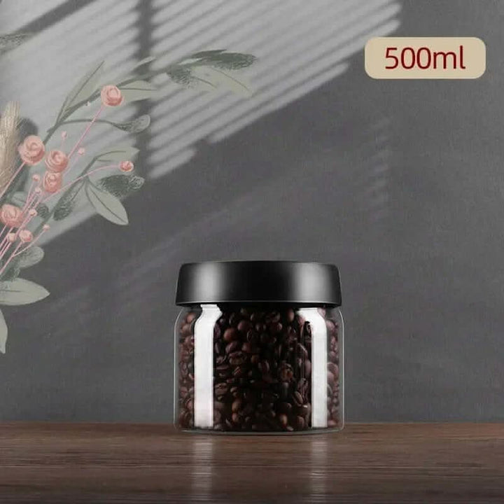 BowLift | Glass Coffee Bean Container – Airtight Aroma Preservation Jar