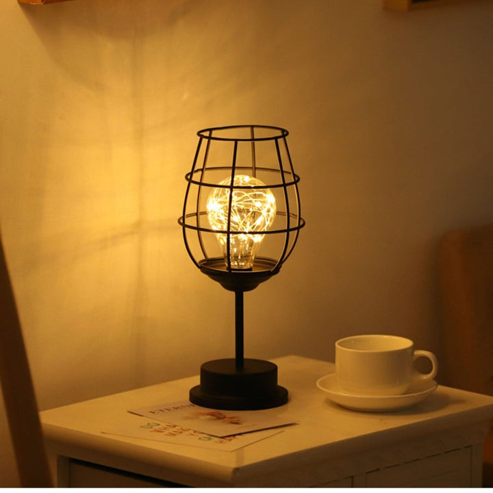 BowLift | Modern Black Table Lamp with Fabric Shade 45cm