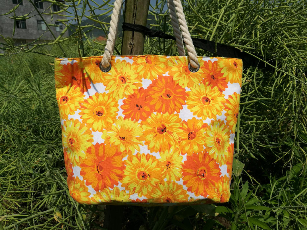 Flower Pattern Beach Bag Bowlift