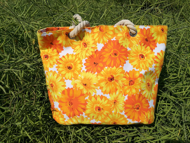 Flower Pattern Beach Bag Bowlift