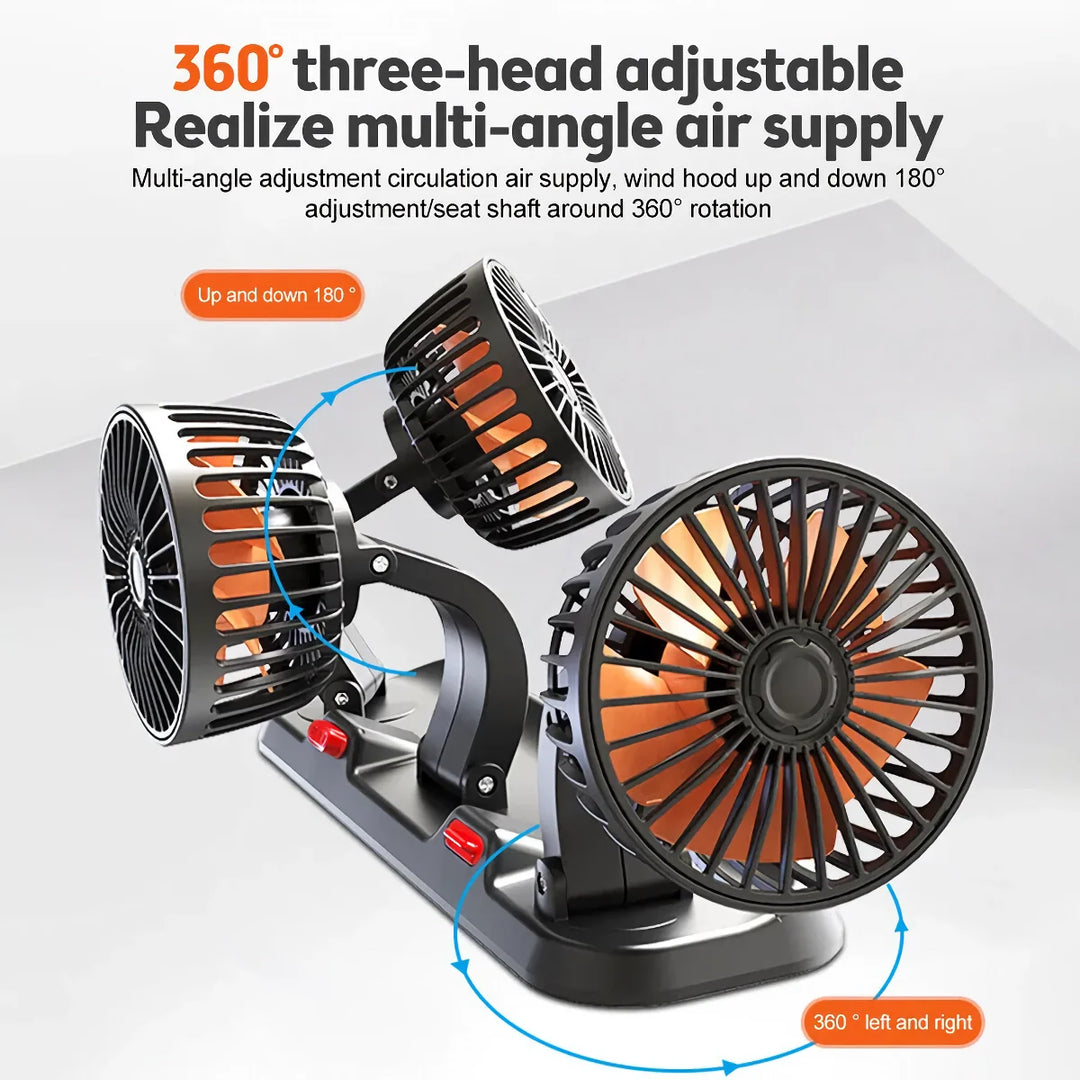 Adjustable 3-Head Electric Fan | Bowlift