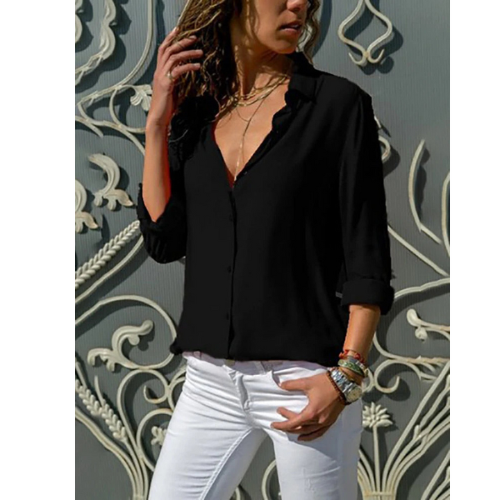 BowLift | Formal Long Sleeve Blouse for Women | Button Placket