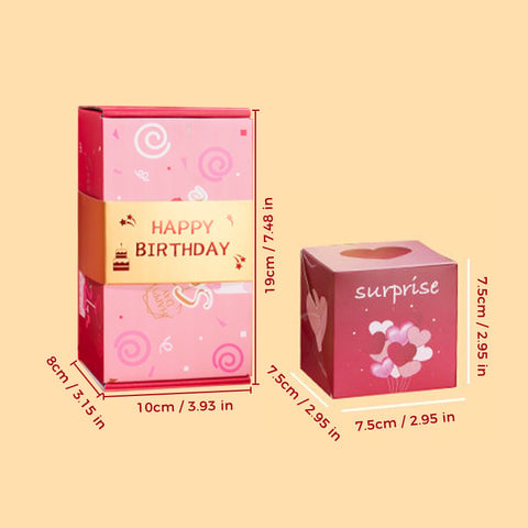 BowLift | Pop-Up Surprise Gift Box | Spring-Loaded Cubes | Hidden Compartment | Reusable Party Gift Box | For All Occasions