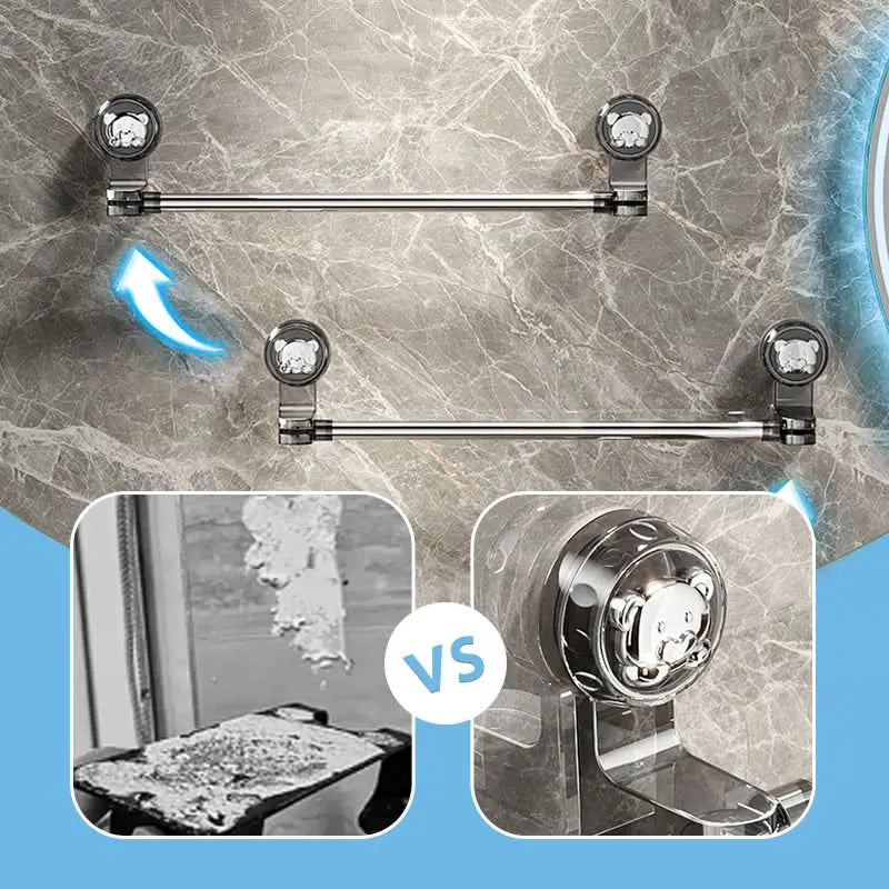 BowLift | FlexiGrip Towel Holder — Unleash your spatial freedom with stylish organization without drilling holes!