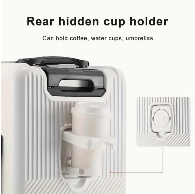 Hard Shell Carry-On with Cup Holder, USB Port & TSA Lock | Bowlift