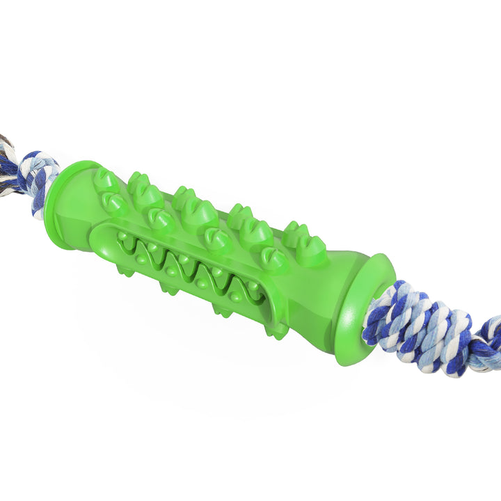 Serrated Chew Stick with Rope Toy for Dogs