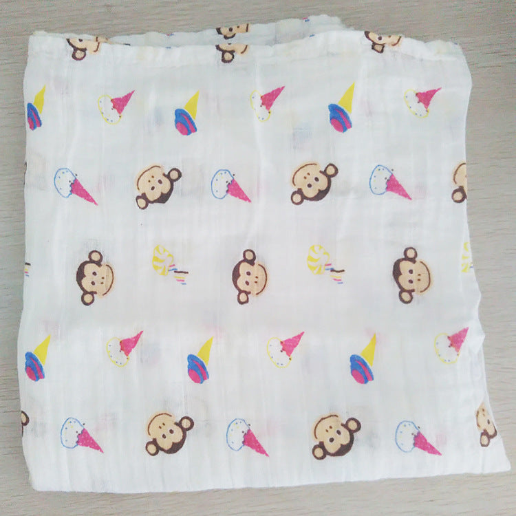 Cute Patterned Muslin Swaddle Blanket Bowlift