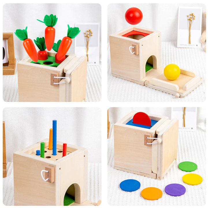 BowLift | Montessori Wooden Play Box: Tasks & Solutions Set