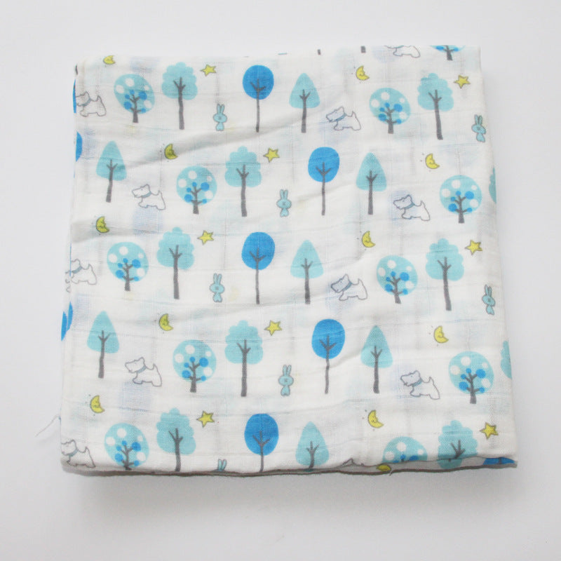 Cute Patterned Muslin Swaddle Blanket Bowlift