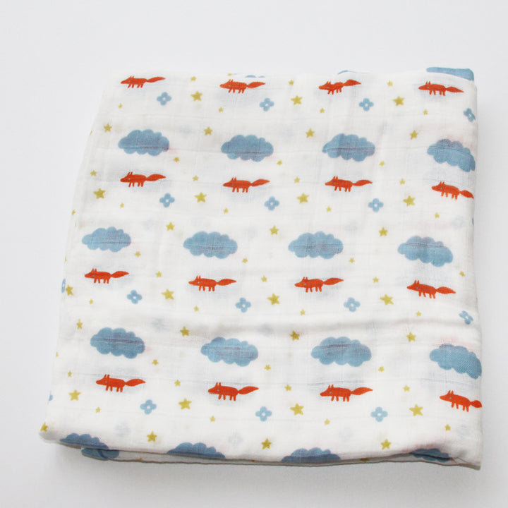 Cute Patterned Muslin Swaddle Blanket Bowlift