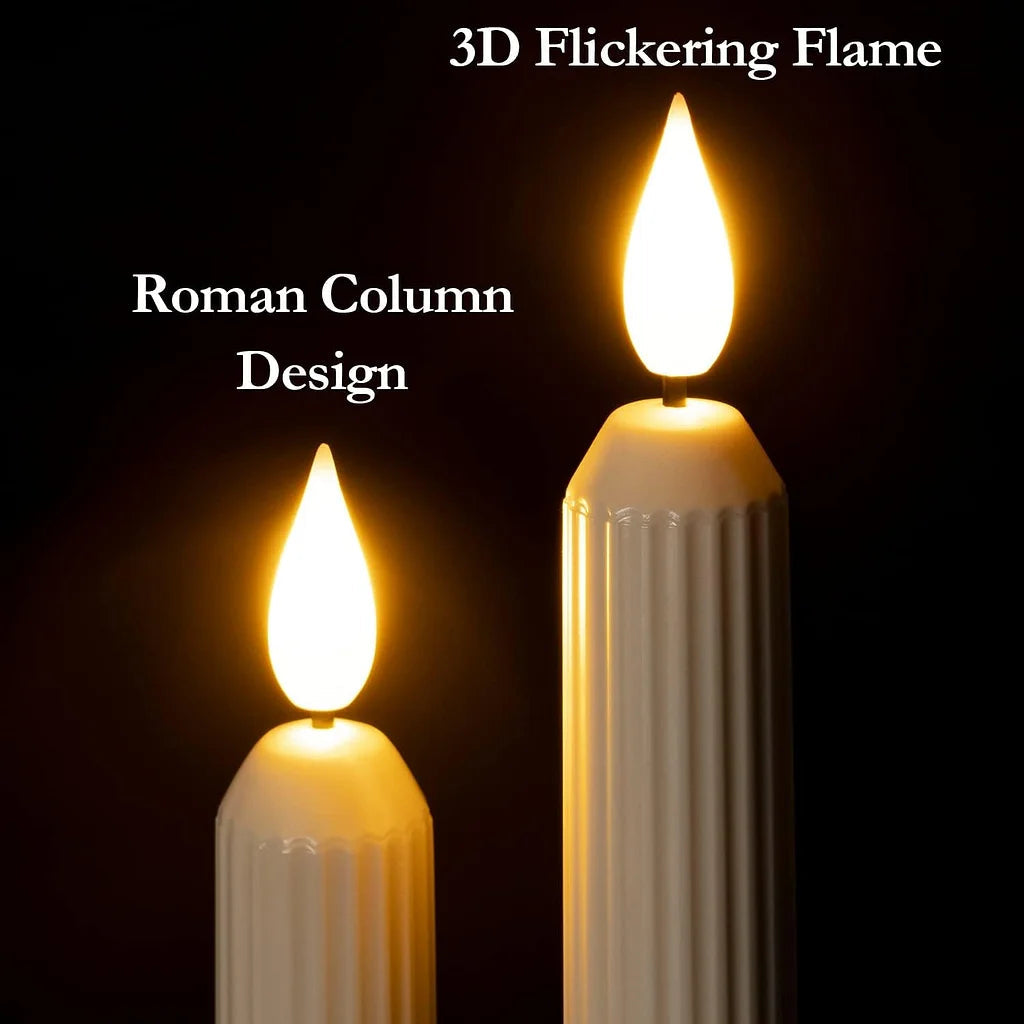 BowLift | Flameless LED Window Candles with Twilight Sensor, 6 Piece Set