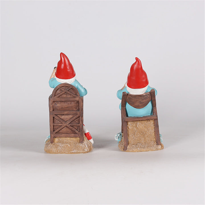 Beach-Themed Relaxing Gnome Figurine Set