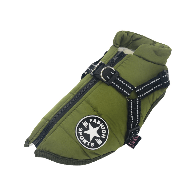 Winter Dog Jacket with Harness | Bowlift