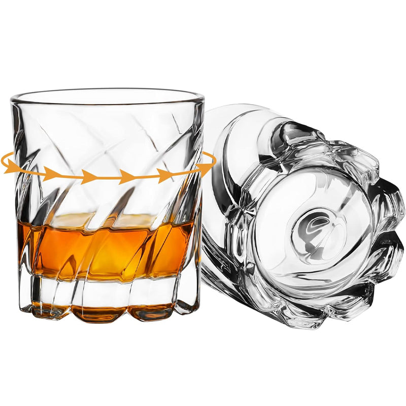 BowLift | 150ml/5oz Spinning Whiskey Glass Old Fashioned Glass Cocktail Glass Bourbon Glass