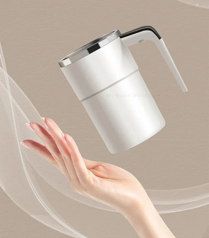 BowLift | Rechargeable Self-Stirring Coffee Mug – Portable Electric Stainless Steel Mixer with Magnetic Rotation for Effortless Brewing