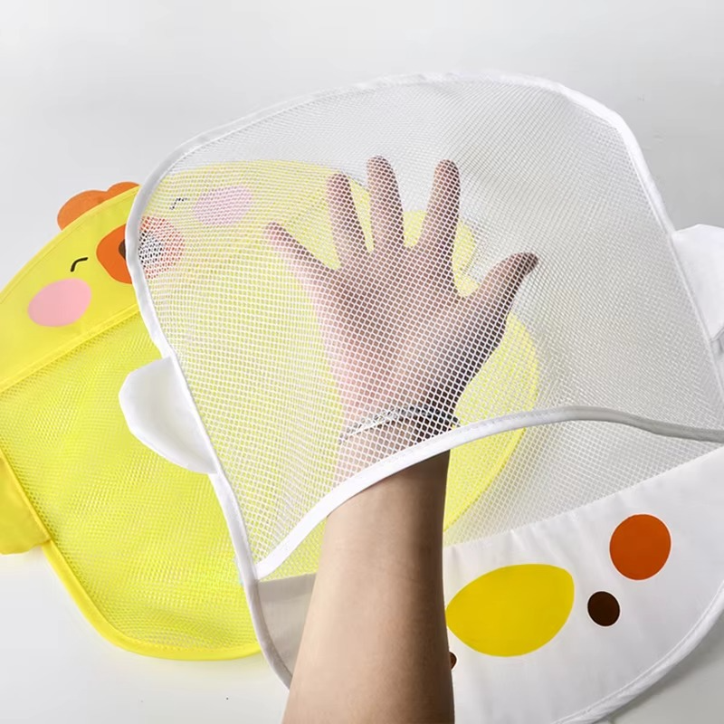 BowLift | Cartoon Duck Baby Bath Toy Mesh Storage Bag with Suction Cups